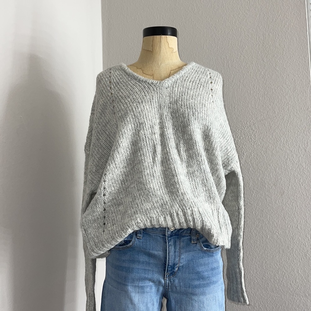 American Eagle Hooded Knit Sweater